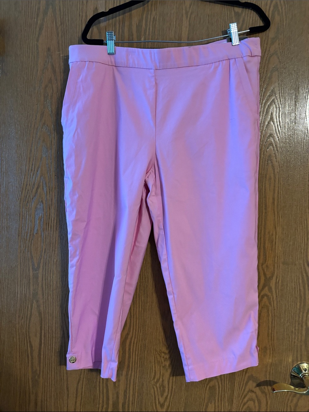 Counterparts Pink Cropped Pull-On Capri Pants Size XL NWT